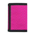 Magenta Pink Zigzag Pattern Print Trifold Wallet