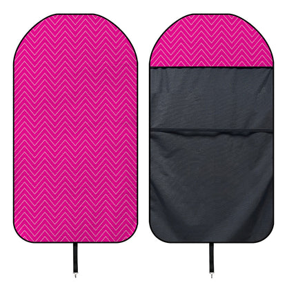 Magenta Pink Zigzag Pattern Print Waterproof Car Seat Cover