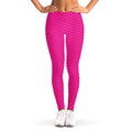 Magenta Pink Zigzag Pattern Print Women's Leggings