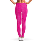 Magenta Pink Zigzag Pattern Print Women's Leggings