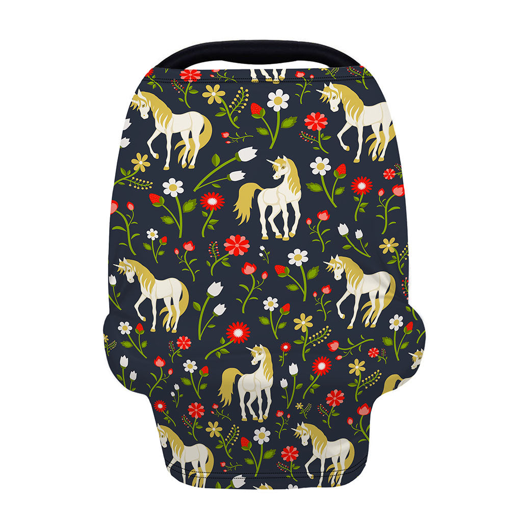 Magic Floral Unicorn Pattern Print Baby Seat Cover