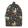 Magic Floral Unicorn Pattern Print School Backpack
