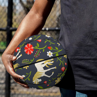 Magic Floral Unicorn Pattern Print Basketball