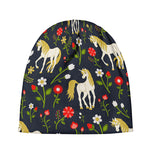 Magic Floral Unicorn Pattern Print Beanie