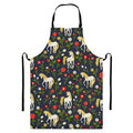 Magic Floral Unicorn Pattern Print Bib Apron With Pocket