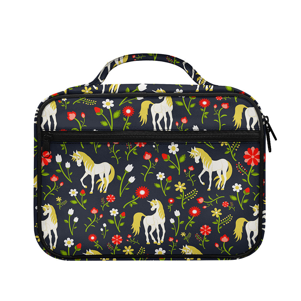 Magic Floral Unicorn Pattern Print Briefcase Bible Bag
