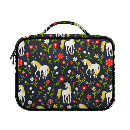 Magic Floral Unicorn Pattern Print Briefcase Bible Bag