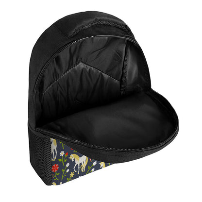 Magic Floral Unicorn Pattern Print Casual Backpack