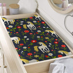 Magic Floral Unicorn Pattern Print Changing Pad Cover