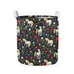 Magic Floral Unicorn Pattern Print Collapsible Laundry Basket