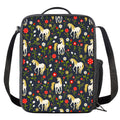 Magic Floral Unicorn Pattern Print Crossbody Lunch Bag