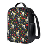 Magic Floral Unicorn Pattern Print Crossbody Lunch Bag