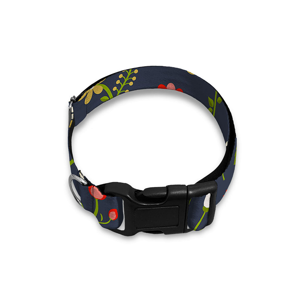 Magic Floral Unicorn Pattern Print Dog Collar