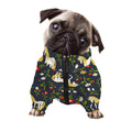 Magic Floral Unicorn Pattern Print Dog Zip Up Jacket