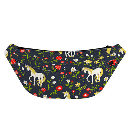 Magic Floral Unicorn Pattern Print Fanny Pack