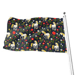 Magic Floral Unicorn Pattern Print Flag