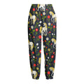 Magic Floral Unicorn Pattern Print Fleece Lined Knit Pants