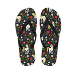 Magic Floral Unicorn Pattern Print Flip Flops