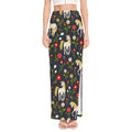 Magic Floral Unicorn Pattern Print High Slit Maxi Skirt