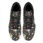 Magic Floral Unicorn Pattern Print High Top Leather Sneakers