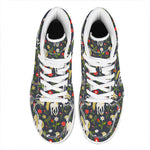 Magic Floral Unicorn Pattern Print High Top Leather Sneakers