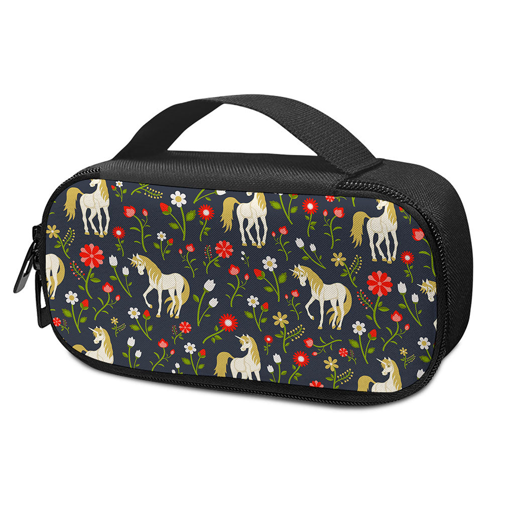 Magic Floral Unicorn Pattern Print Insulin Cooler Travel Case
