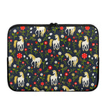Magic Floral Unicorn Pattern Print Laptop Sleeve