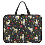 Magic Floral Unicorn Pattern Print Laptop Sleeve With Handle