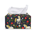 Magic Floral Unicorn Pattern Print Leather Tissue Box Cover