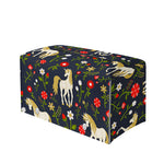 Magic Floral Unicorn Pattern Print Leather Tissue Box Cover