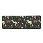 Magic Floral Unicorn Pattern Print Long Kitchen Mat