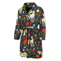 Magic Floral Unicorn Pattern Print Men's Bathrobe