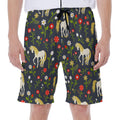 Magic Floral Unicorn Pattern Print Men's Beach Shorts