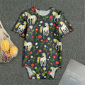 Magic Floral Unicorn Pattern Print Men's Bodysuit