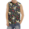 Magic Floral Unicorn Pattern Print Men's Fitness Tank Top