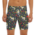 Magic Floral Unicorn Pattern Print Men's Long Boxer Briefs