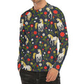 Magic Floral Unicorn Pattern Print Men's Long Sleeve Rash Guard