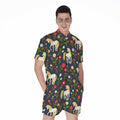 Magic Floral Unicorn Pattern Print Men's Romper