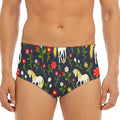 Magic Floral Unicorn Pattern Print Men's Triangle Swim Briefs