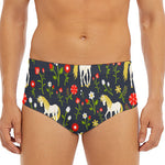 Magic Floral Unicorn Pattern Print Men's Triangle Swim Briefs