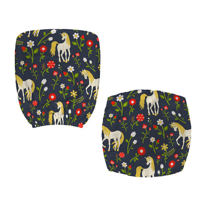 Magic Floral Unicorn Pattern Print Office Chair Cover