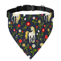 Magic Floral Unicorn Pattern Print Over The Collar Dog Bandana