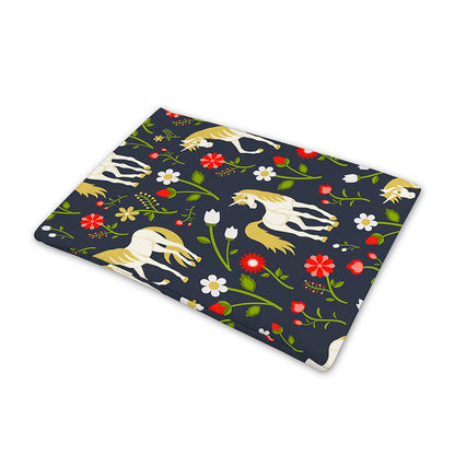 Magic Floral Unicorn Pattern Print Pet Cooling Mat Cover