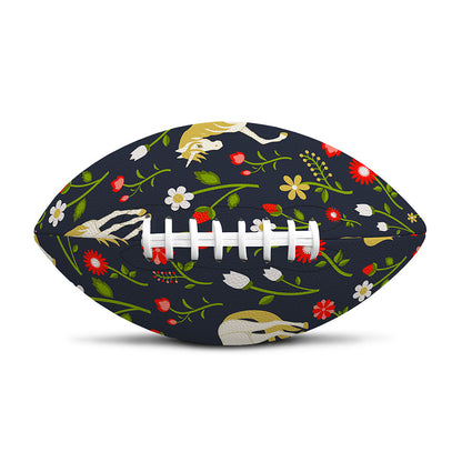 Magic Floral Unicorn Pattern Print Rugby Ball