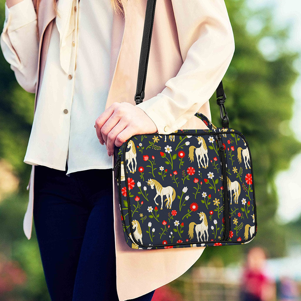 Magic Floral Unicorn Pattern Print Shoulder Strap Bible Bag