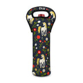 Magic Floral Unicorn Pattern Print Single Neoprene Wine Tote