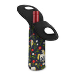 Magic Floral Unicorn Pattern Print Single Neoprene Wine Tote