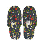 Magic Floral Unicorn Pattern Print Slippers