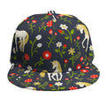 Magic Floral Unicorn Pattern Print Snapback Cap