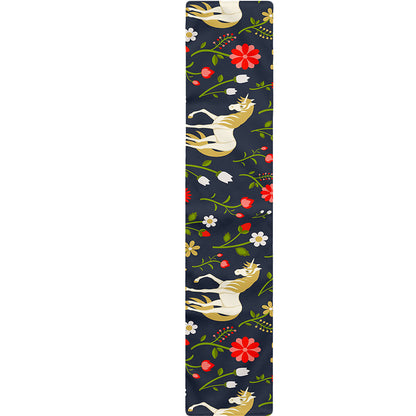Magic Floral Unicorn Pattern Print Table Runner